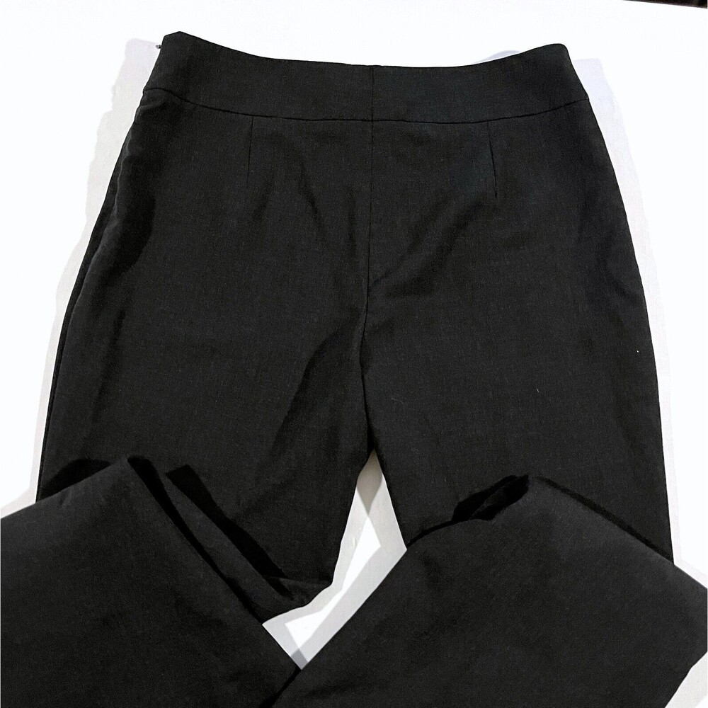 Akris Pants Womens US Sz 12 Black Wool Dress Trousers Career Wide Leg - Picture 10 of 10
